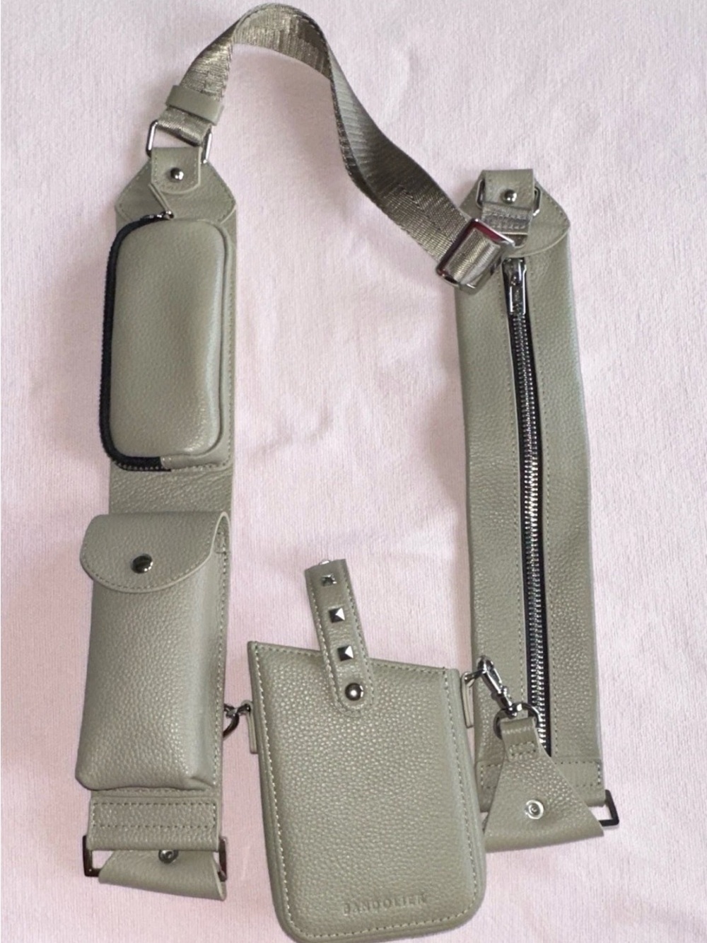 Bandolier Multi-Pocket Crossbody Strap with Card Holder
